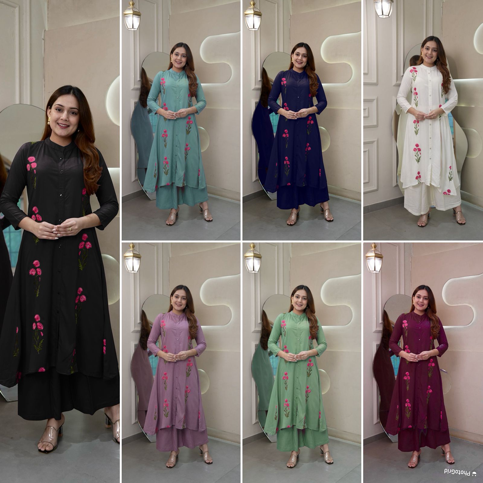 Maverick Fusion Long Flair Kurti Set